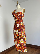 Load image into Gallery viewer, vintage 1950s Alfred Shaheen sarong dress &amp; men’s shirt set
