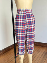 Load image into Gallery viewer, vintage 1950s plaid capri pants {s}