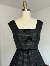 Load image into Gallery viewer, vintage 1950s black &amp; gold party dress {m}