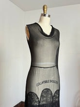 Load image into Gallery viewer, vintage 1930s black sheer silk lace dress {xs/s}