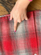 Load image into Gallery viewer, vintage 1950s plaid wool long sleeve shirt - loop collar