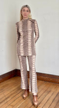 Load image into Gallery viewer, vintage 1960s snakeskin pant set tunic mini dress and pant set {xs}