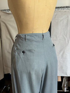 vintage 1950s blue rayon slacks 32" waist