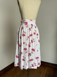 vintage 1940s floral skirt {s}