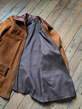 Load image into Gallery viewer, vintage 1940s 1950s belted back suede jacket AS-IS