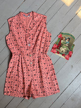 Load image into Gallery viewer, vintage 1950s pink cotton romper {M/L}