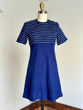 Load image into Gallery viewer, vintage 1960s striped knit Bernshaw English dress {xxs}