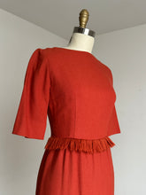 Load image into Gallery viewer, vintage 1960s orange wool dress {xs}