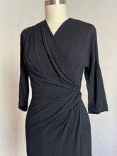 Load image into Gallery viewer, vintage 1950s black rayon Dorothy O’Hara dress {s-m}