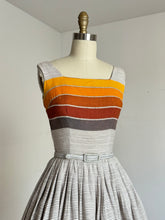 Load image into Gallery viewer, vintage 1960s linen sun dress set with shawl {xxs}