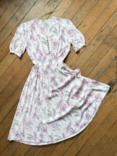 Load image into Gallery viewer, vintage 1940s novelty pink rayon dress {xs/s}