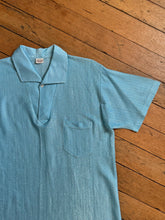 Load image into Gallery viewer, vintage 1950s blue lurex shirt