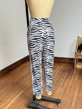 Load image into Gallery viewer, vintage 1960s zebra striped corduroy pants  {xs/s}