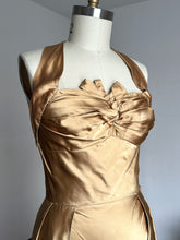 Load image into Gallery viewer, vintage 1950s gold gown {m}