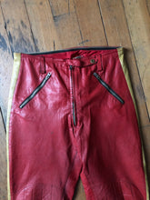 Load image into Gallery viewer, vintage 1970s Kawasaki motorcycle leather riding outfit jacket and pants