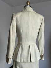 Load image into Gallery viewer, vintage 1940s cream wool suit {xxs}