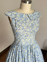 Load image into Gallery viewer, vintage 1950s sheer floral dress {s}