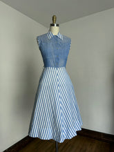 Load image into Gallery viewer, vintage 1950s striped dress {xs}