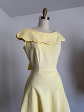 Load image into Gallery viewer, vintage 1940s yellow maxi dress {s}