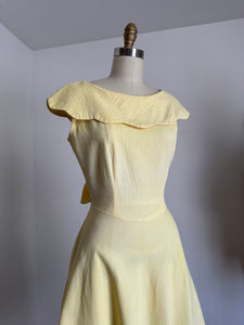 vintage 1940s yellow maxi dress {s}