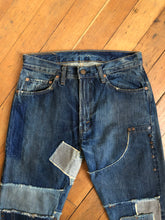 Load image into Gallery viewer, vintage LVC patched sample Red Line Big E jeans W31