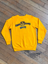 Load image into Gallery viewer, vintage 1960s 70s flocked DISNEY World sweatshirt