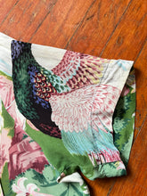Load image into Gallery viewer, vintage 1940s 50s novelty bird of paradise rayon shirt