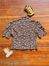 Load image into Gallery viewer, vintage 1940s floral rayon blouse {m}