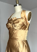 Load image into Gallery viewer, vintage 1950s gold gown {m}