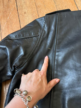 Load image into Gallery viewer, vintage 1970s Brimaco D pocket motorcycle leather jacket