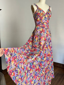 vintage 1930s floral maxi dress {xs}