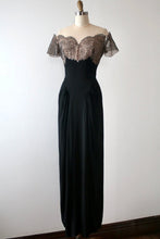 Load image into Gallery viewer, vintage 1940s Emma Domb evening gown