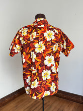 Load image into Gallery viewer, vintage 1950s Alfred Shaheen sarong dress &amp; men’s shirt set