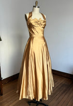 Load image into Gallery viewer, vintage 1950s gold gown {m}