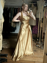 Load image into Gallery viewer, vintage 1950s gold gown {m}