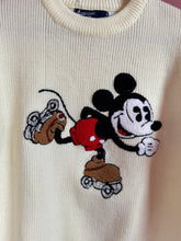 Load image into Gallery viewer, vintage 1980s roller blade Mickey Mouse knit sweater