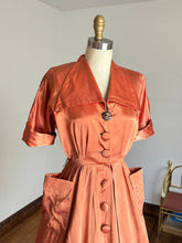 Load image into Gallery viewer, vintage 1950s liquid satin dress {xs}