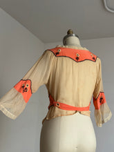 Load image into Gallery viewer, AS-IS vintage 1910s 20s silk sheer blouse {s/m}