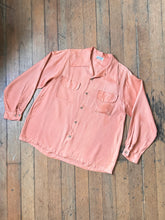Load image into Gallery viewer, vintage 1950s long sleeve rayon shirt - loop collar