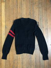 Load image into Gallery viewer, vintage 1940s sports knit zip up letterman sweater