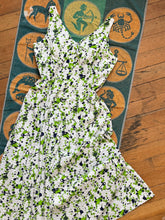 Load image into Gallery viewer, vintage 1970s Astrological Zodiac novelty maxi dress {XL}