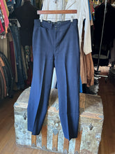 Load image into Gallery viewer, vintage 1940s navy blue slacks with watch pocket 32"W