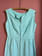 Load image into Gallery viewer, vintage 1950s striped cotton jumpsuit {s/m}