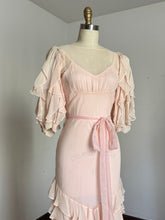 Load image into Gallery viewer, vintage 1930s pale pink silk evening gown {xs}