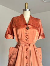 Load image into Gallery viewer, vintage 1950s liquid satin dress {xs}