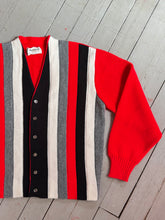 Load image into Gallery viewer, vintage 1960s color block striped cardigan