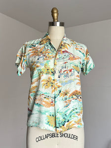vintage 1950s 60s juniors Hawaiian shirt