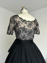 Load image into Gallery viewer, vintage 1950s lace top party dress {m}