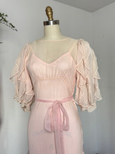 Load image into Gallery viewer, vintage 1930s pale pink silk evening gown {xs}
