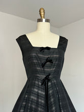 Load image into Gallery viewer, vintage 1950s black &amp; gold party dress {m}